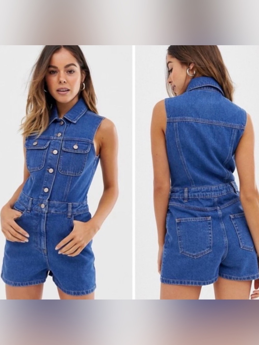 ❣️ASOS DESIGN Denim Jean Romper Sz 6